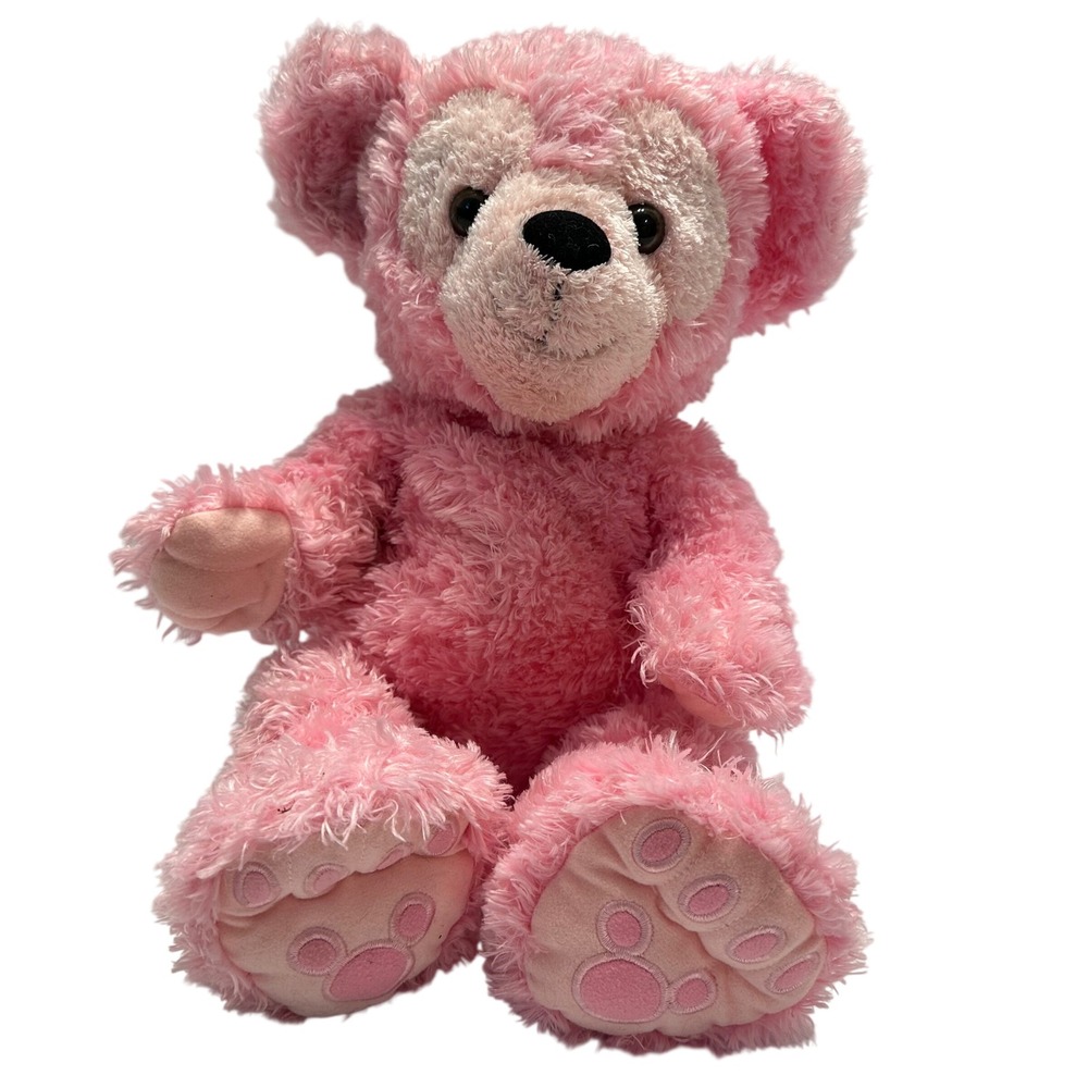 Disney Parks Pink Teddy Bear Plush Hidden Mickey Pre-Duffy 17" Walt Disney World
